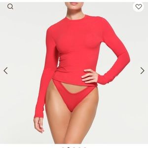 Skims Cotton Jersey Long Sleeve T Shirt Size Medium